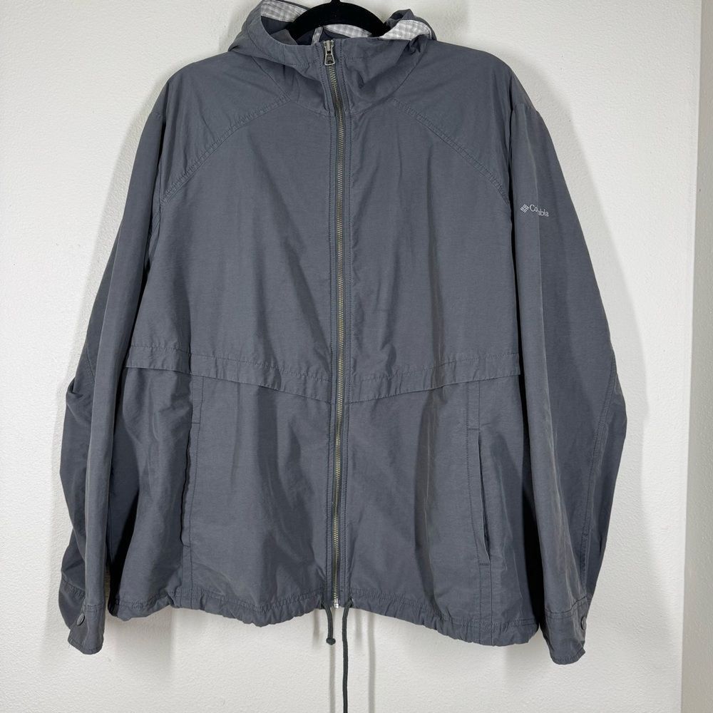 Columbia Arch Cape III Omni-Shade Jacket Gray Full Zip Hooded Women’s Size 3X